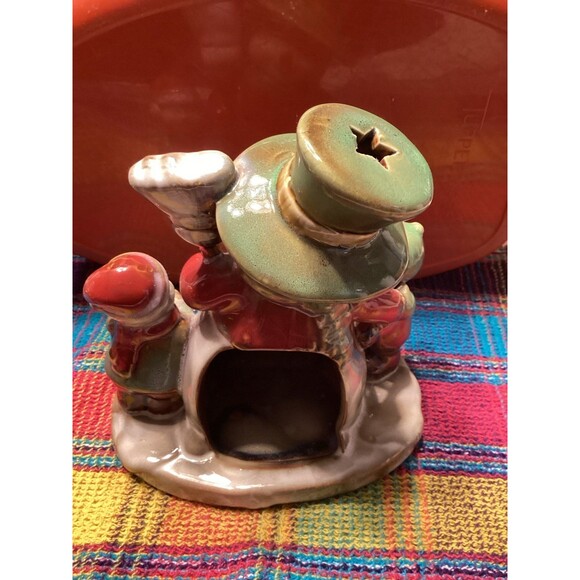 Yankee Candle Snowman &Kids Tea Light Candle Holder by Ronnie Walter Vintage - Picture 5 of 10